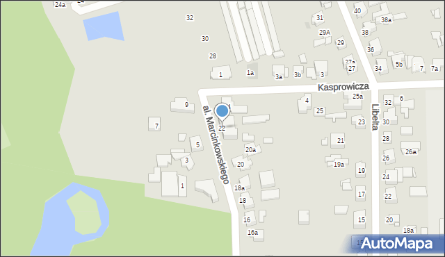 Gniezno, Aleja Marcinkowskiego Karola, 22, mapa Gniezna