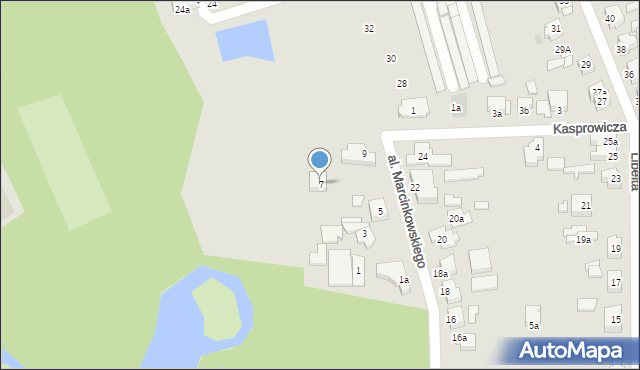Gniezno, Aleja Marcinkowskiego Karola, 7, mapa Gniezna