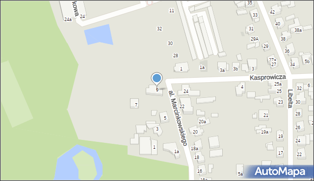 Gniezno, Aleja Marcinkowskiego Karola, 9, mapa Gniezna