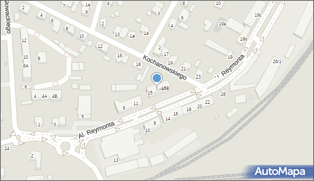 Gniezno, Aleje Reymonta Władysława, 15A, mapa Gniezna