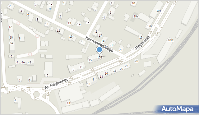 Gniezno, Aleje Reymonta Władysława, 15B, mapa Gniezna