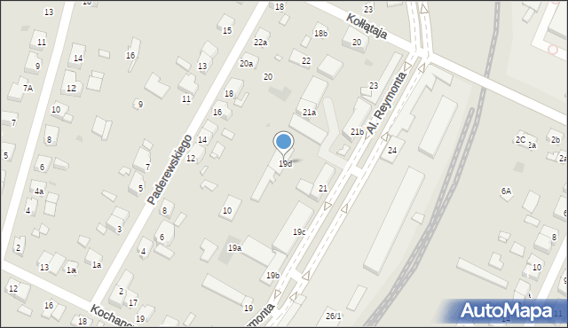Gniezno, Aleje Reymonta Władysława, 19d, mapa Gniezna