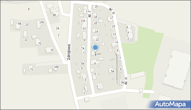 Goczałkowice-Zdrój, Aleja I, 8, mapa Goczałkowice-Zdrój