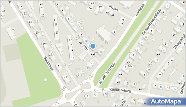 Goleniów, Aleja Róż, 11a, mapa Goleniów