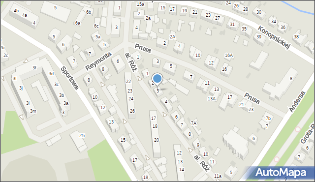 Goleniów, Aleja Róż, 3, mapa Goleniów