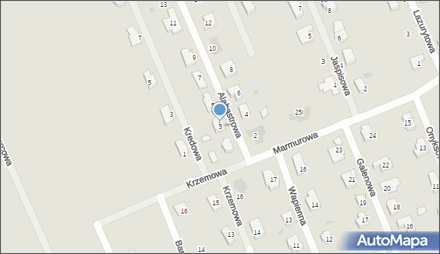 Gorzów Wielkopolski, Alabastrowa, 3, mapa Gorzów Wielkopolski