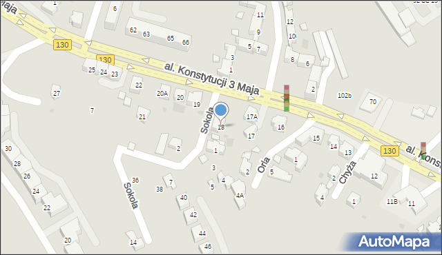 Gorzów Wielkopolski, Aleja Konstytucji 3 Maja, 18, mapa Gorzów Wielkopolski