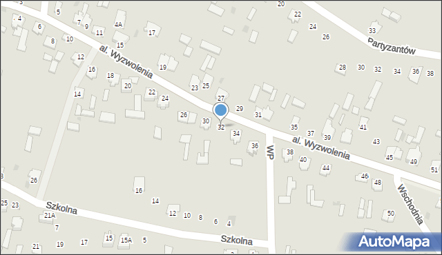 Gowarczów, Aleja Wyzwolenia, 32, mapa Gowarczów