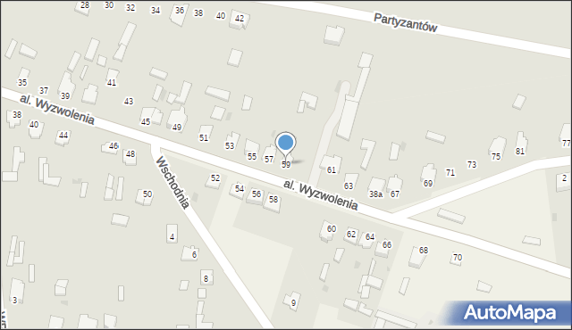 Gowarczów, Aleja Wyzwolenia, 59, mapa Gowarczów