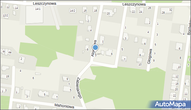 Grabówka, Aloesowa, 3, mapa Grabówka