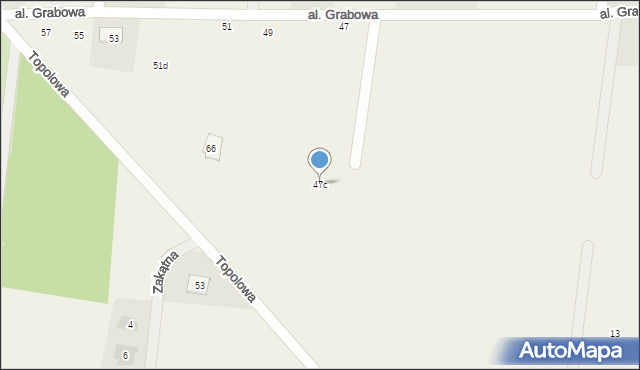 Grądy, Aleja Grabowa, 47c, mapa Grądy