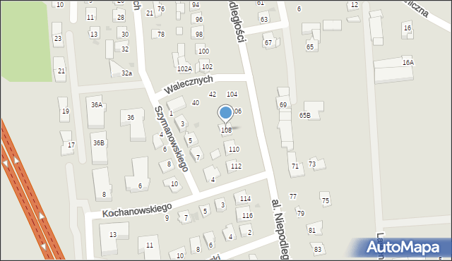 Grójec, Aleja Niepodległości, 108, mapa Grójec