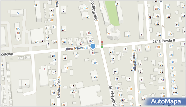 Grójec, Aleja Niepodległości, 18, mapa Grójec