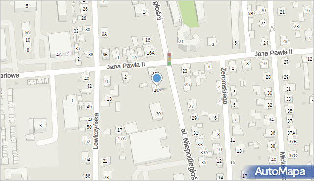 Grójec, Aleja Niepodległości, 20A, mapa Grójec