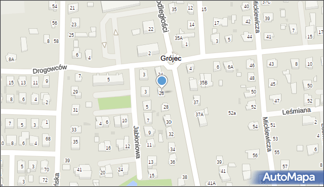 Grójec, Aleja Niepodległości, 26, mapa Grójec