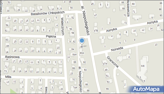 Grójec, Aleja Niepodległości, 80, mapa Grójec