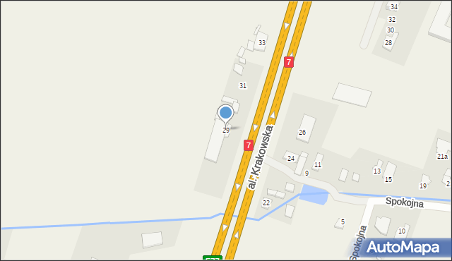 Grzędy, Aleja Krakowska, 29, mapa Grzędy