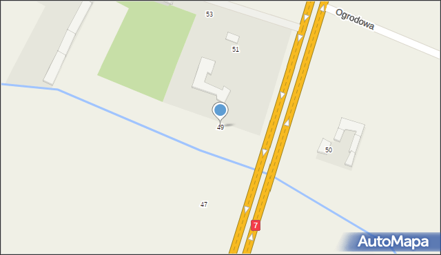 Grzędy, Aleja Krakowska, 49, mapa Grzędy