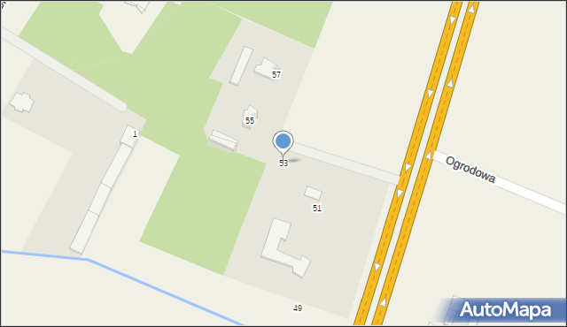 Grzędy, Aleja Krakowska, 53, mapa Grzędy