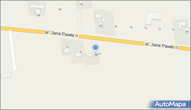 Gwizdaj, Aleja Jana Pawła II, 29, mapa Gwizdaj