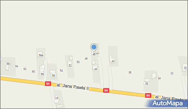 Gwizdaj, Aleja Jana Pawła II, 46, mapa Gwizdaj