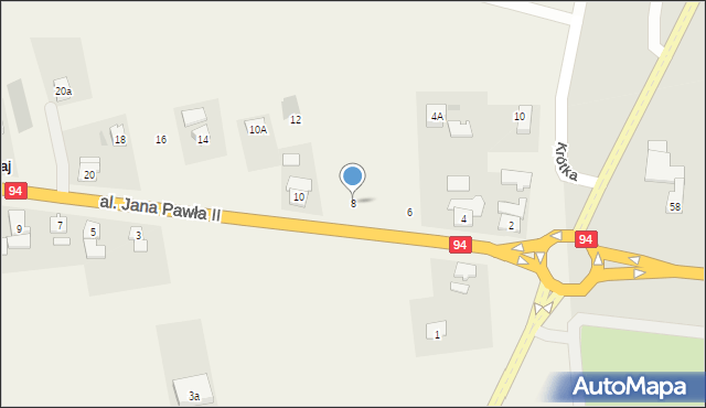 Gwizdaj, Aleja Jana Pawła II, 8, mapa Gwizdaj