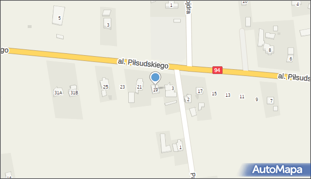 Gwizdaj, Aleja Piłsudskiego Józefa, marsz., 19, mapa Gwizdaj