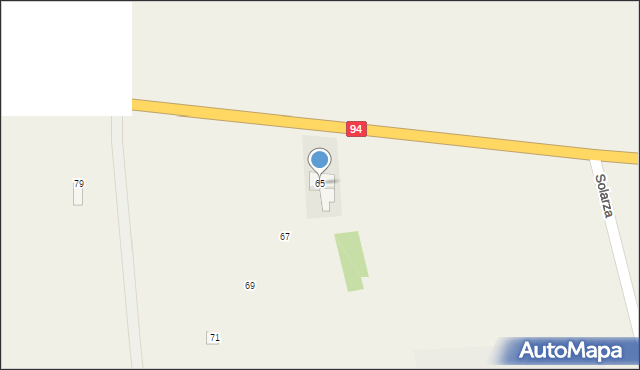 Gwizdaj, Aleja Piłsudskiego Józefa, marsz., 65, mapa Gwizdaj