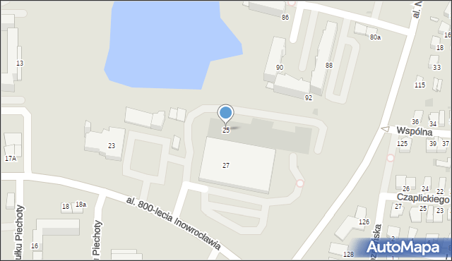 Inowrocław, Aleja 800-lecia Inowrocławia, 25, mapa Inowrocławia