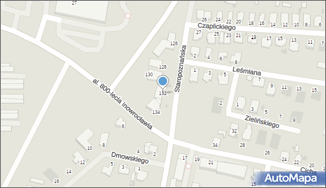 Inowrocław, Aleja Niepodległości, 132, mapa Inowrocławia