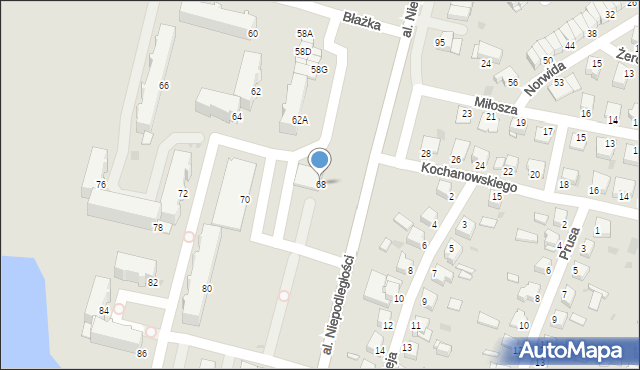 Inowrocław, Aleja Niepodległości, 68, mapa Inowrocławia