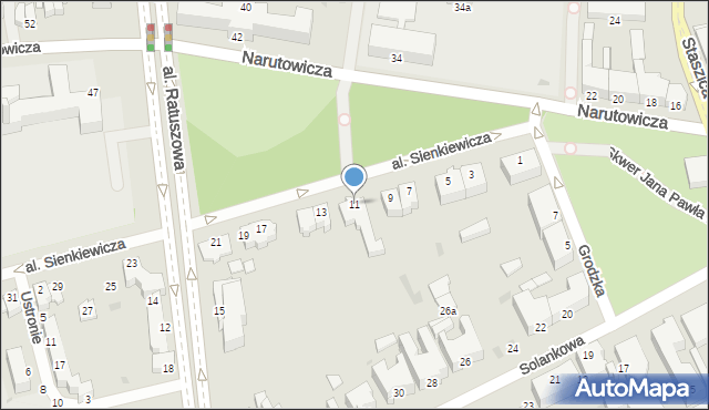 Inowrocław, Aleja Sienkiewicza Henryka, 11, mapa Inowrocławia