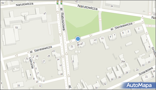 Inowrocław, Aleja Sienkiewicza Henryka, 19, mapa Inowrocławia