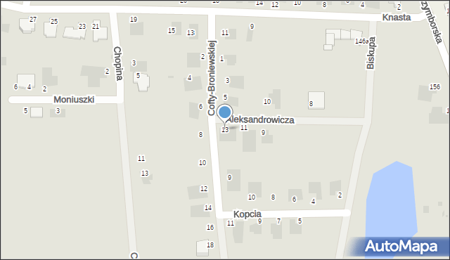 Inowrocław, Aleksandrowicza Józefa, 13, mapa Inowrocławia