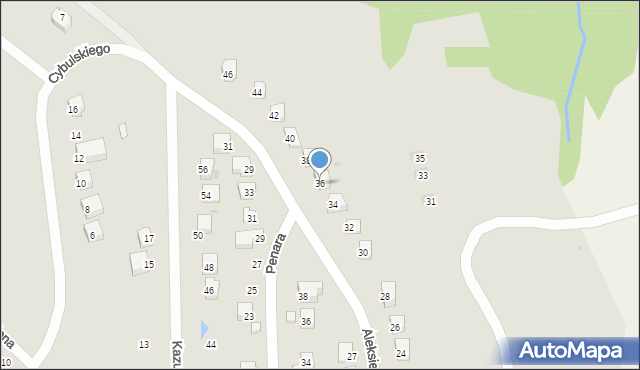 Iwonicz-Zdrój, Aleksiewicza Józefa, 36, mapa Iwonicz-Zdrój