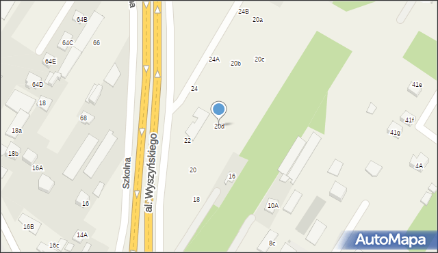 Jabłonna, Aleja Wyszyńskiego Stefana, ks. kard., 20d, mapa Jabłonna