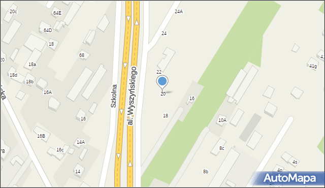 Jabłonna, Aleja Wyszyńskiego Stefana, ks. kard., 20h, mapa Jabłonna