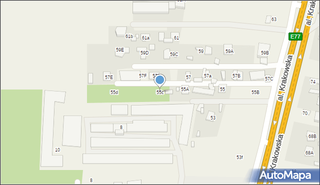 Jabłonowo, Aleja Krakowska, 55c, mapa Jabłonowo