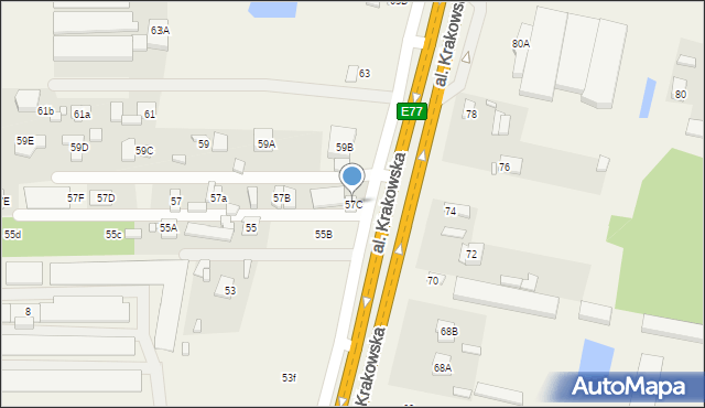 Jabłonowo, Aleja Krakowska, 57C, mapa Jabłonowo