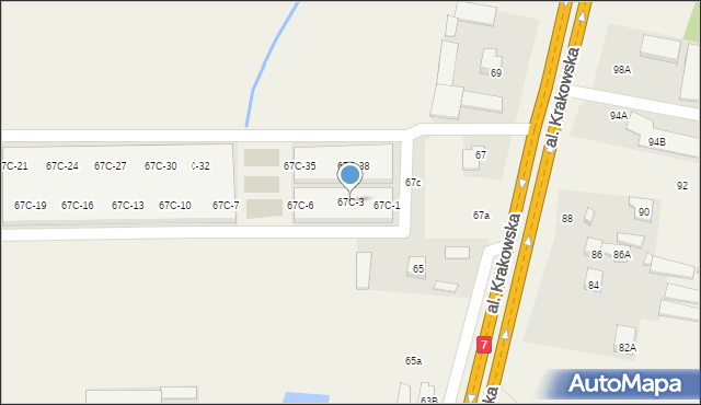 Jabłonowo, Aleja Krakowska, 67C-3, mapa Jabłonowo