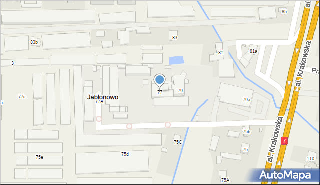 Jabłonowo, Aleja Krakowska, 77, mapa Jabłonowo
