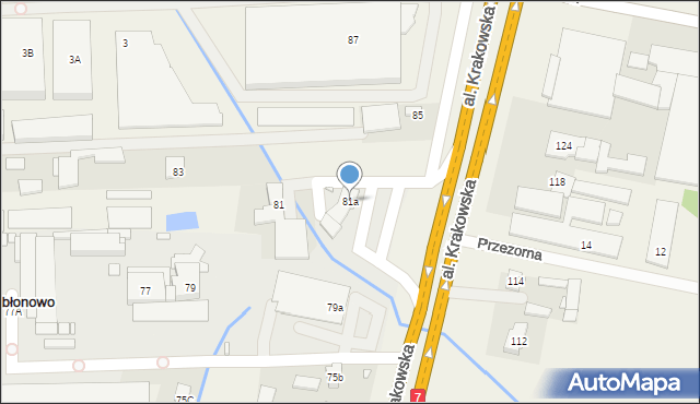 Jabłonowo, Aleja Krakowska, 81a, mapa Jabłonowo