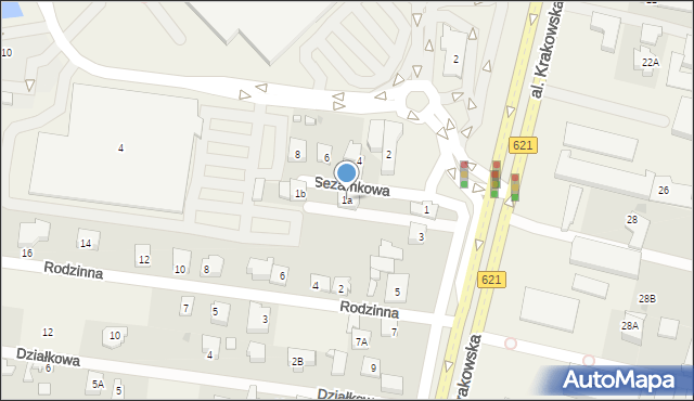 Janki, Aleja Krakowska, 1a, mapa Janki