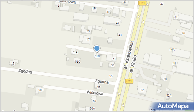 Janki, Aleja Krakowska, 51B, mapa Janki