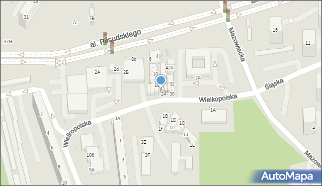 Jastrzębie-Zdrój, Aleja Piłsudskiego Józefa, marsz., 24A, mapa Jastrzębie-Zdrój