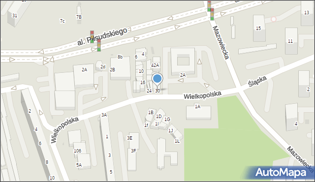 Jastrzębie-Zdrój, Aleja Piłsudskiego Józefa, marsz., 30, mapa Jastrzębie-Zdrój