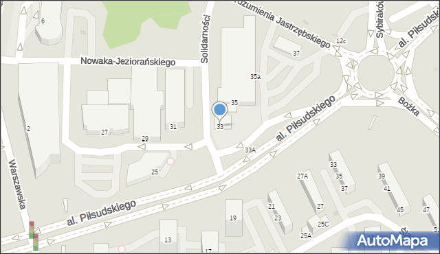 Jastrzębie-Zdrój, Aleja Piłsudskiego Józefa, marsz., 33, mapa Jastrzębie-Zdrój