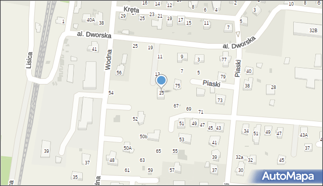 Jawiszowice, Aleja Dworska, 15, mapa Jawiszowice