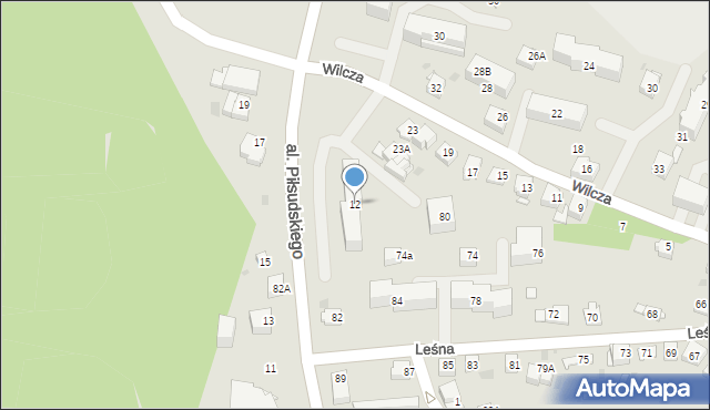 Jaworzno, Aleja Piłsudskiego Józefa, marsz., 12, mapa Jaworzno