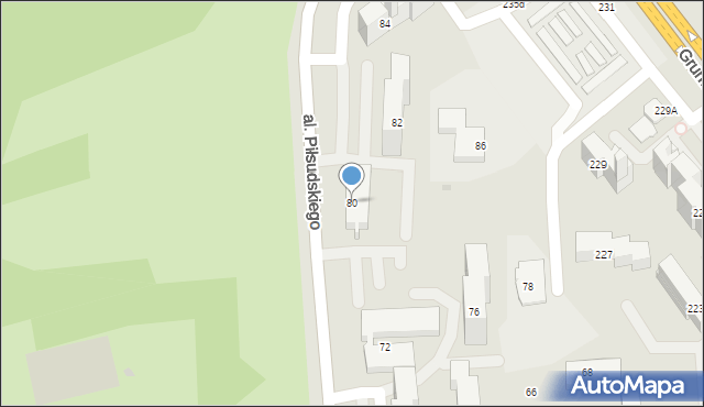 Jaworzno, Aleja Piłsudskiego Józefa, marsz., 80, mapa Jaworzno
